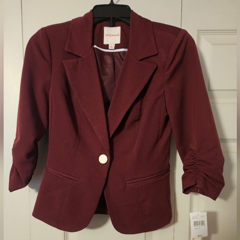 Women's Burgundy Blazer